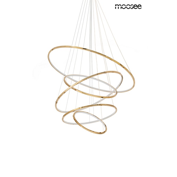 Lampa wisząca RING SLIM L złota - Moosee