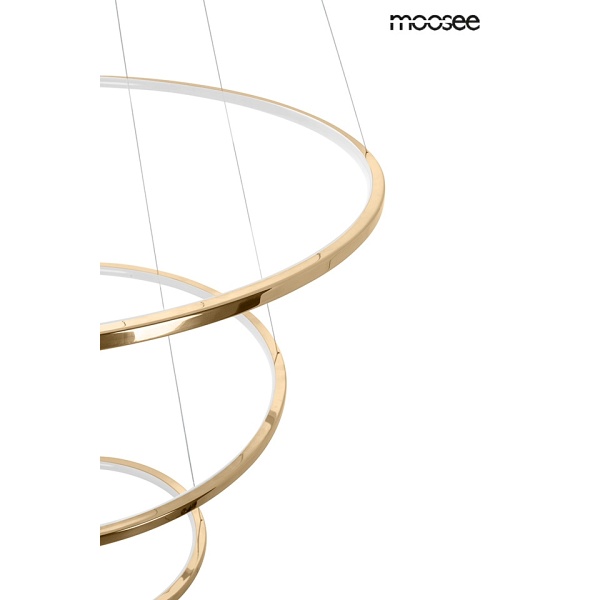 Lampa wisząca RING SLIM L złota - Moosee