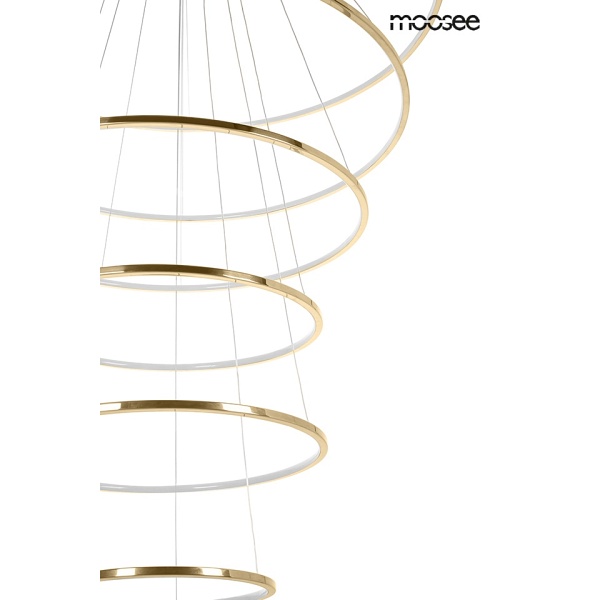 Lampa wisząca RING SLIM XL złota - Moosee