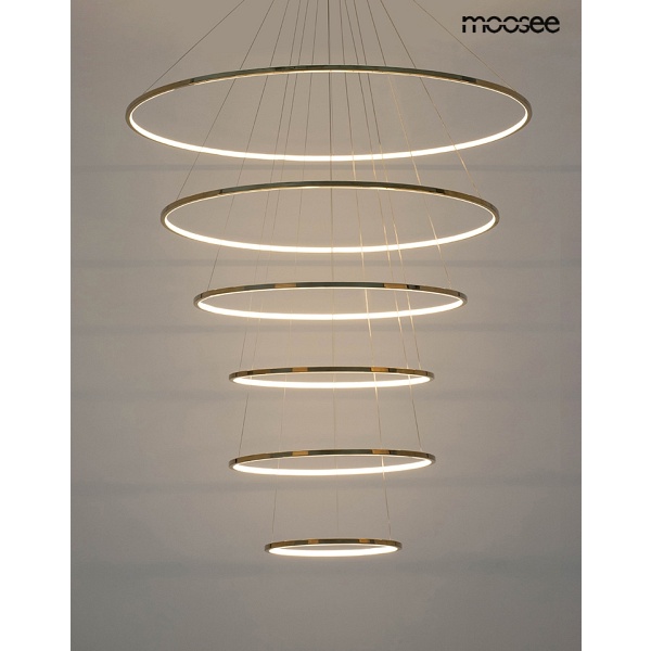 Lampa wisząca RING SLIM XL złota - Moosee