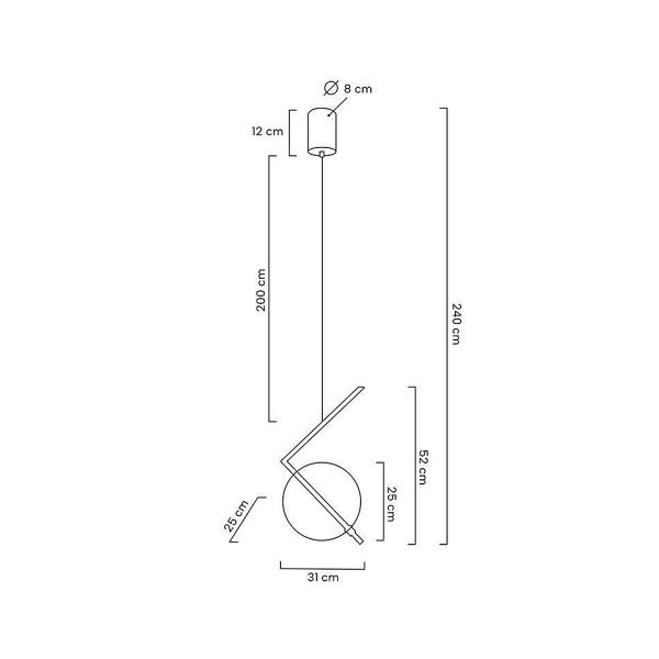 Lampa wisząca ECHO złota - Moosee