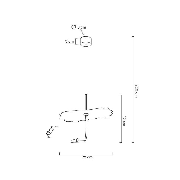 Lampa wisząca LEAFS złota - Moosee
