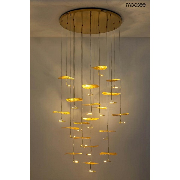 Lampa wisząca LEAFS DISC złota - Moosee