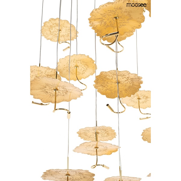 Lampa wisząca LEAFS DISC złota - Moosee