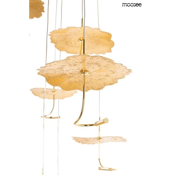 Lampa wisząca LEAFS DISC złota - Moosee