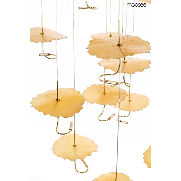 Lampa wisząca LEAFS DISC złota - Moosee