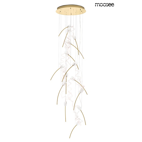 Lampa wisząca TULIPPE 14 DISC złota - Moosee