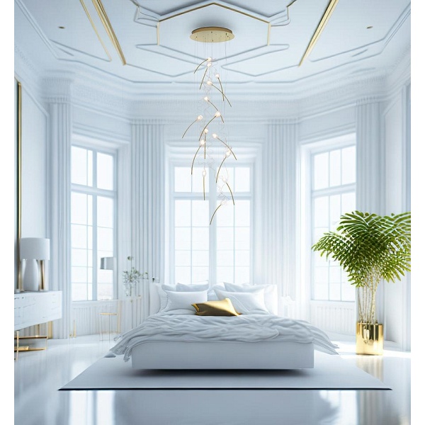 Lampa wisząca TULIPPE 14 DISC złota - Moosee