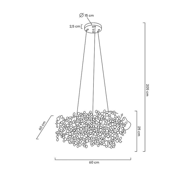 Lampa wisząca MONETE 60 chrom - Moosee