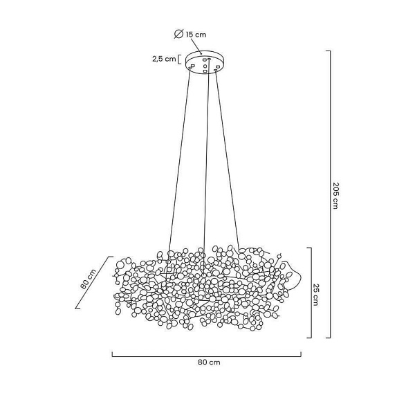 Lampa wisząca MONETE 80 złota - Moosee