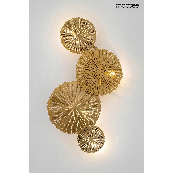 Lampa ścienna LIRIO 4 złota - Moosee