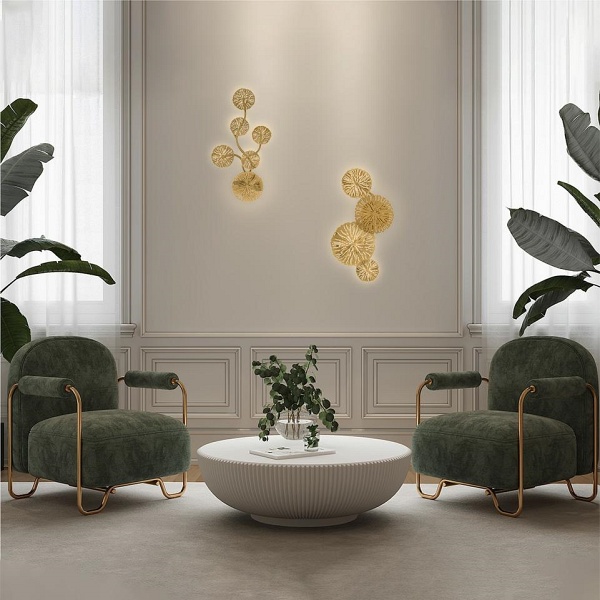 Lampa ścienna LIRIO 6 złota - Moosee