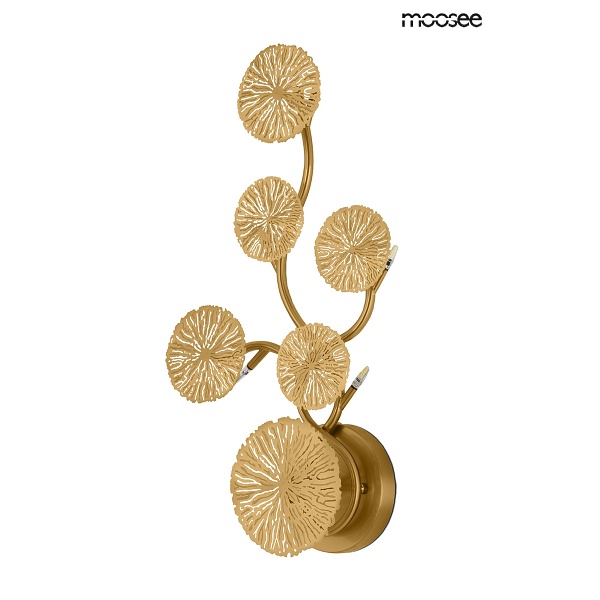 Lampa ścienna LIRIO 6 złota - Moosee