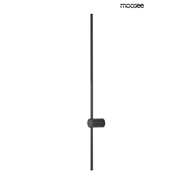 Lampa ścienna OMBRE 100 czarna - Moosee