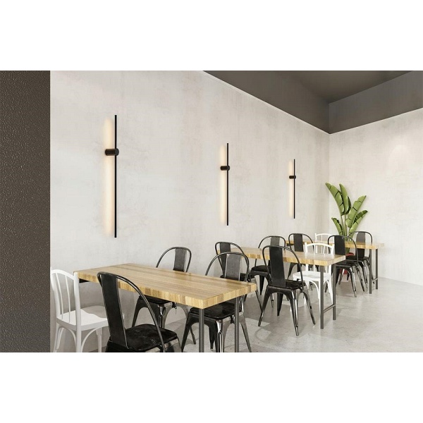 Lampa ścienna OMBRE 100 czarna - Moosee