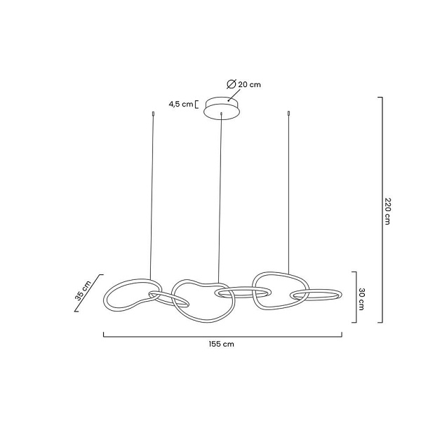 Lampa wisząca JAZZ 6 złota - Moosee