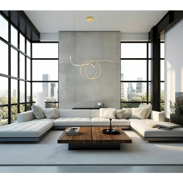 Lampa wisząca WAVE 120 złota - Moosee