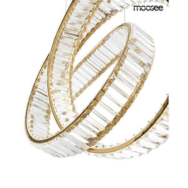 Lampa wisząca WAVE 120 złota - Moosee