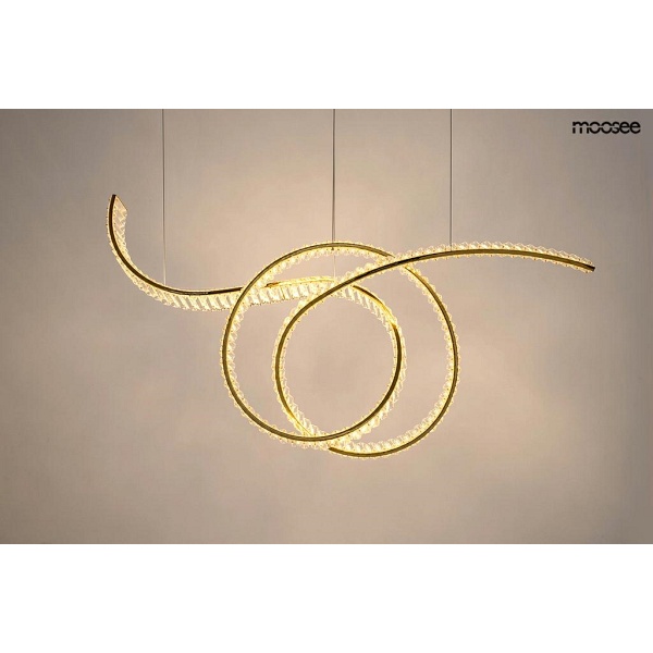 Lampa wisząca WAVE 120 złota - Moosee