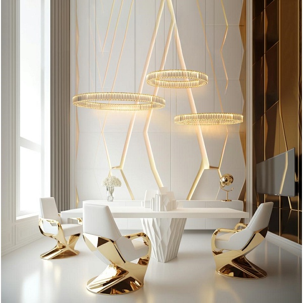 Lampa wisząca LIBERTY 3B złota - Moosee