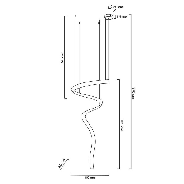 Lampa wisząca WAVE CORDON 1A chrom - Moosee