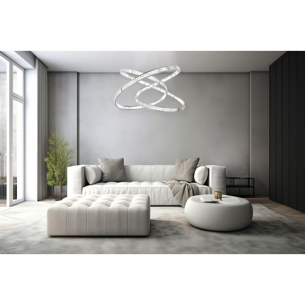 Lampa wisząca WAVE 130 chrom - Moosee