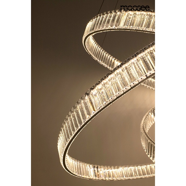 Lampa wisząca WAVE 130 chrom - Moosee