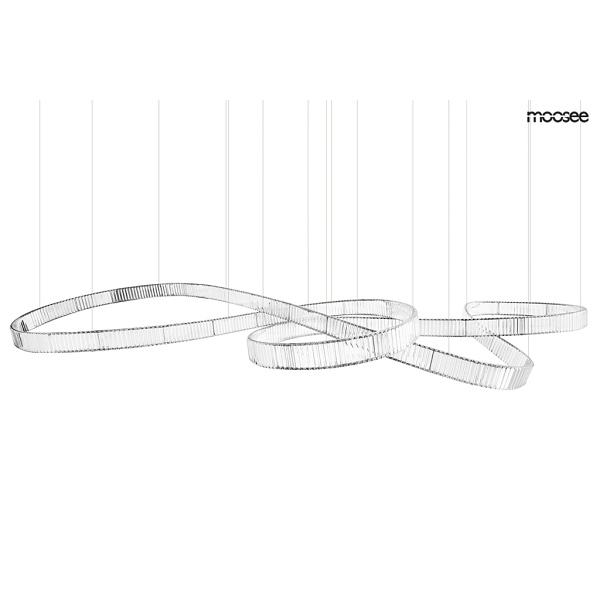 Lampa wisząca WAVE 380 chrom - Moosee