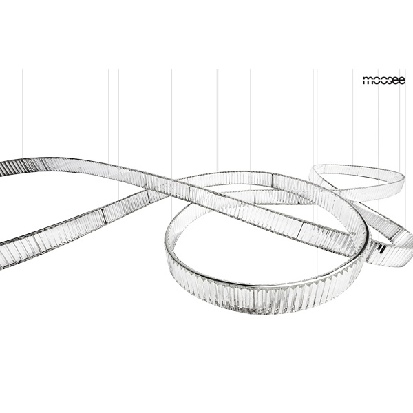 Lampa wisząca WAVE 380 chrom - Moosee