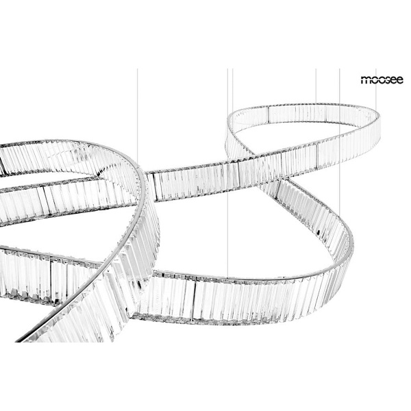 Lampa wisząca WAVE 380 chrom - Moosee