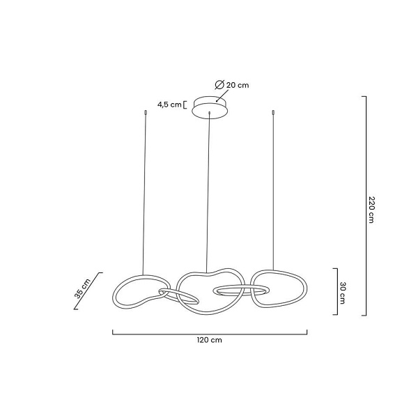 Lampa wisząca JAZZ 5 złota - Moosee