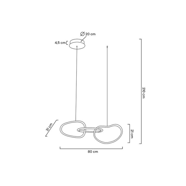 Lampa wisząca JAZZ 3 złota - Moosee