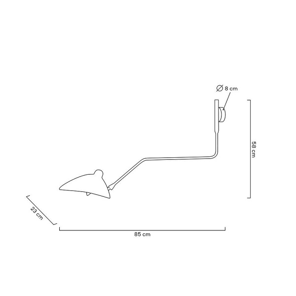 Lampa ścienna RAVEN - aluminium, stal węglowa - Moosee