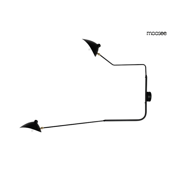 Lampa ścienna RAVEN 2 - aluminium, stal węglowa - Moosee