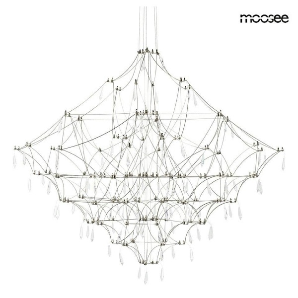 Lampa wisząca CONSTELATION 200 - LED, stal szczotkowana - Moosee