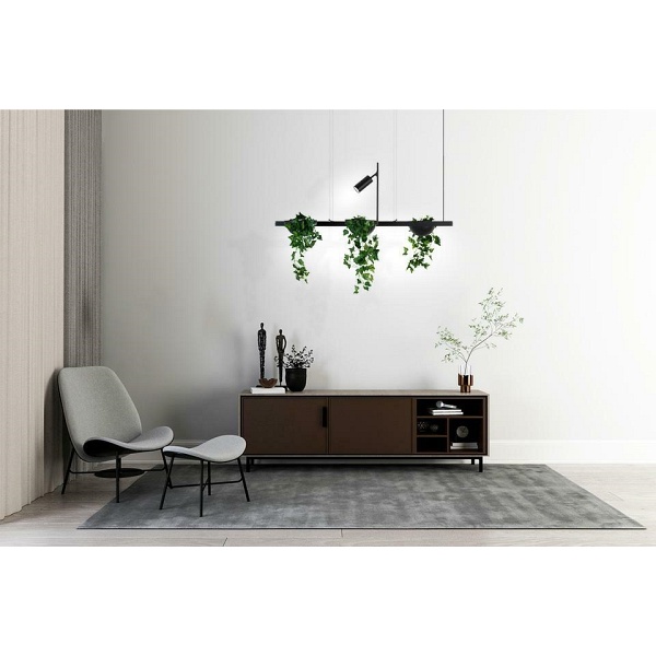 Lampa wisząca PLANT LINE czarna - Moosee