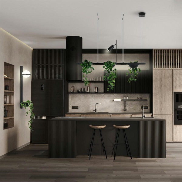 Lampa wisząca PLANT LINE czarna - Moosee