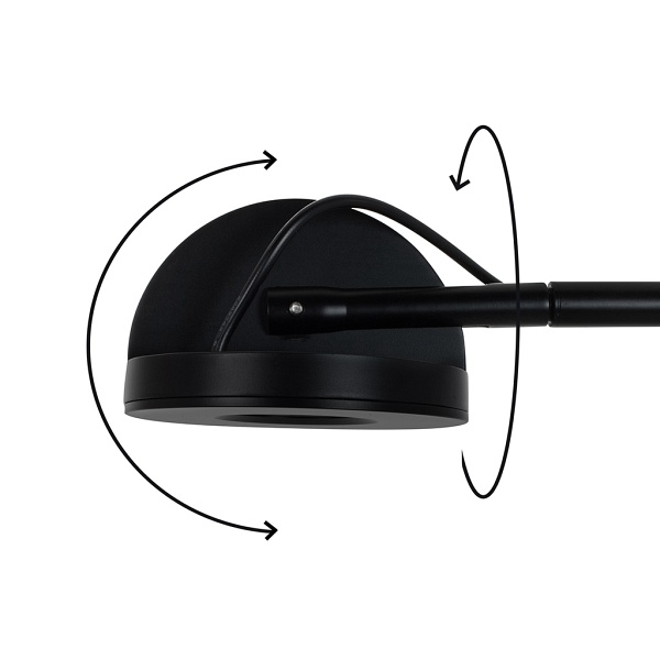 Lampa ścienna GEAR czarna - Moosee