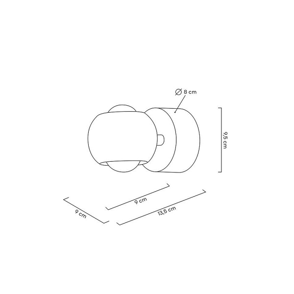 Lampa ścienna EOS złoty - Moosee