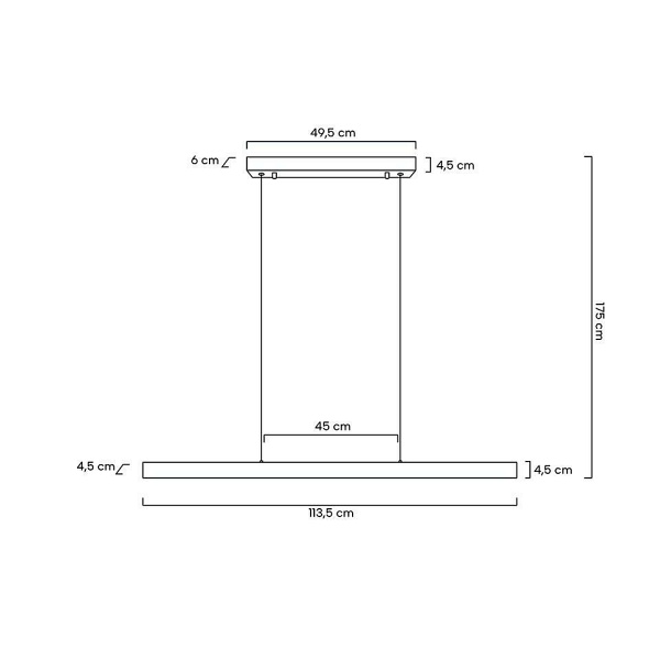 Lampa wisząca LINER czarna - Moosee