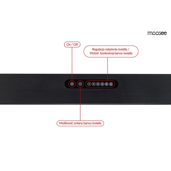 Lampa wisząca LINER czarna - Moosee