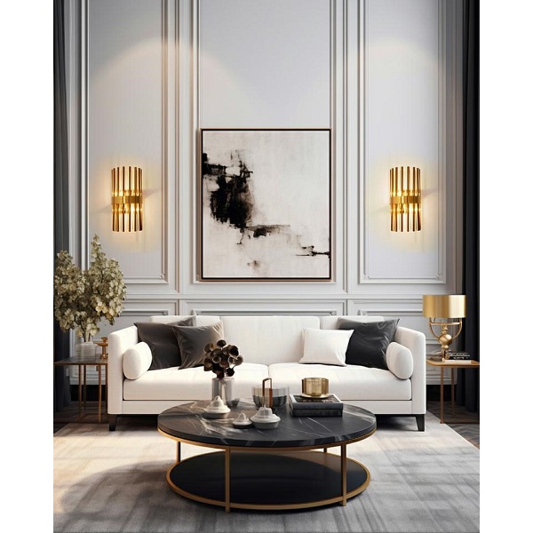 Lampa ścienna GARDA złota - Moosee