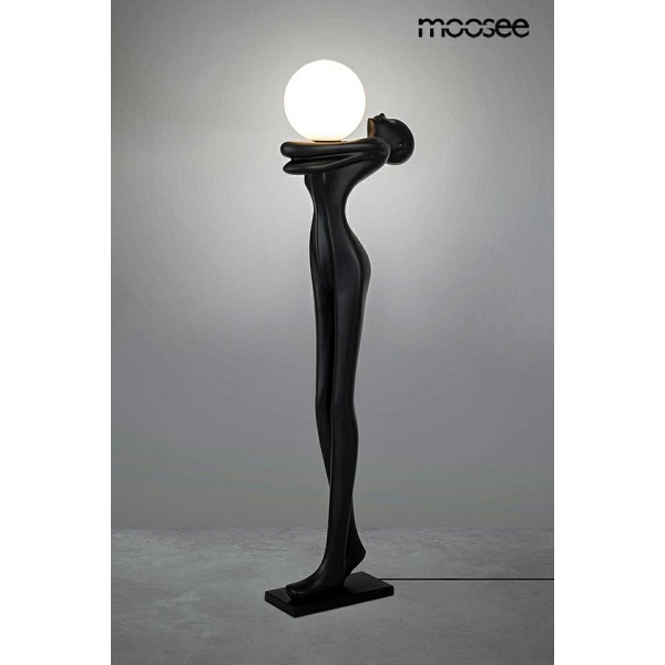 Lampa podłogowa HUMAN MOON - włókno szklane, szkło - Moosee