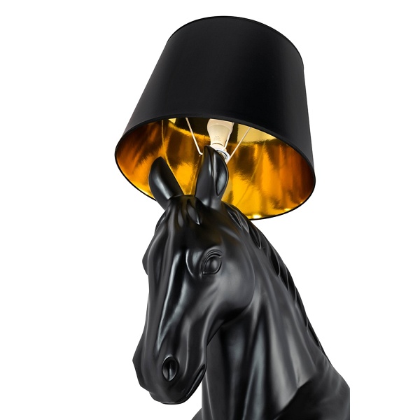 Lampa podłogowa KOŃ HORSE STAND M czarna - włókno szklane - Moosee