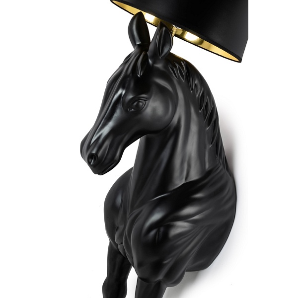 Lampa podłogowa KOŃ HORSE STAND M czarna - włókno szklane - Moosee