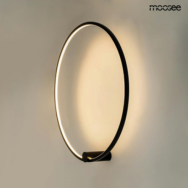 Lampa ścienna HOOP 60 czarna - Moosee