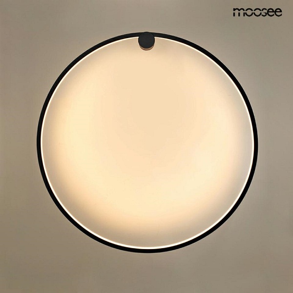 Lampa ścienna HOOP 60 czarna - Moosee