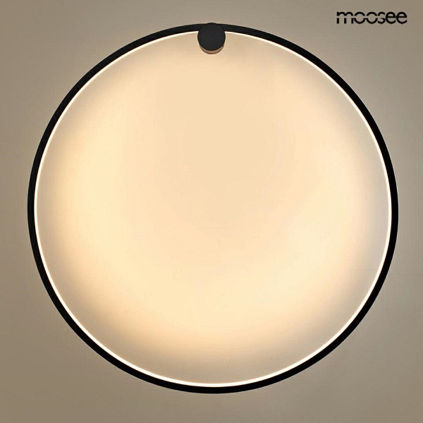Lampa ścienna HOOP 80 czarna - Moosee