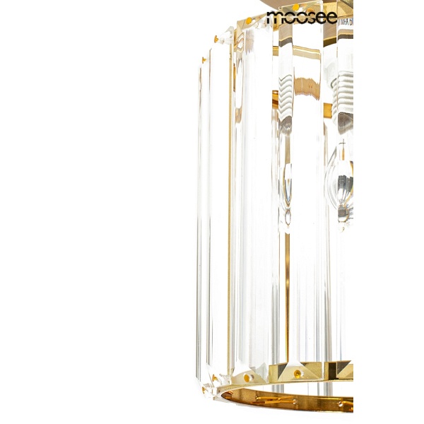 Lampa sufitowa / plafon REY złota - Moosee