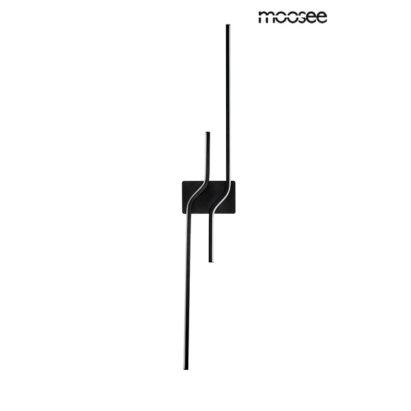 Lampa ścienna ROCHE 100 czarna - Moosee